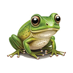 vector cute frog cartoon style