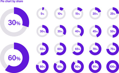 円グラフのバリエーションセット