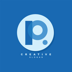 Creative premium letter P logo design or circle background for your brand or business