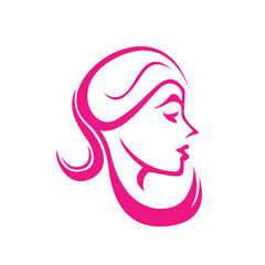 A simple and elegant logo design featuring a half face of a beautiful woman, representing beauty and health. The logo is perfect for businesses in the beauty, skincare, or health industry