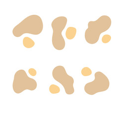 Organic Abstract Boho Shape vector images set