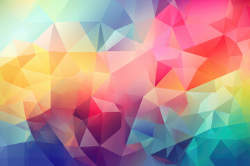 Obraz premium Colorful pastel abstract geometric background, generative Ai