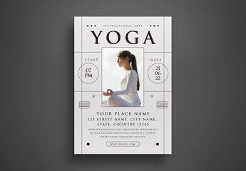 Monochrome Yoga Flyer Layout