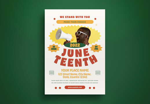 Flat Design Juneteenth Flyer Layout
