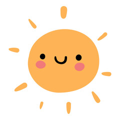 Summer sun smile illustration