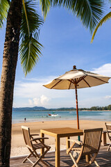 Beach furniture on Bang Tao Beach Phuket, Thailand