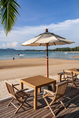 Beach furniture on Bang Tao Beach Phuket, Thailand