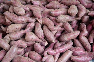 Raw Purple sweet potato.