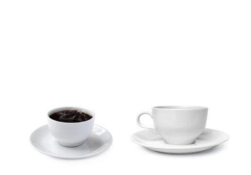 Coffee mugs and empty coffee mugs isolated PNG transparent