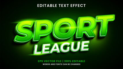 Naklejka premium Sport League Editable Text Effect
