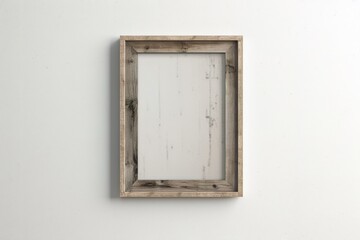 A mockup black or wooden frame with a white mat for an 8x10 inch photograph for modern or minimalist decor