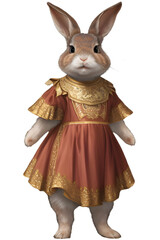 Fototapeta na wymiar rabbit in fancy dress