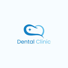 dental vector love logo. smile dental vector illustration.