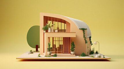 graphic design of a modern building 