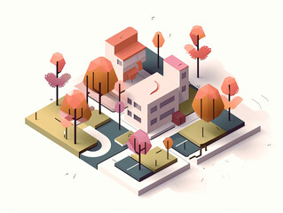 isometric picture of a hospitel 