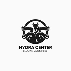 Vector Logo Illustration Hydra Simple Mascot Style