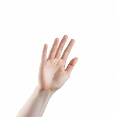 human hand isolated on white