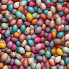 Fototapeta na wymiar Seamless colorful easter eggs background pattern