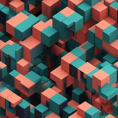 Obraz premium Seamless 3d abstract shapes pattern, great for wall paper and backgrounds