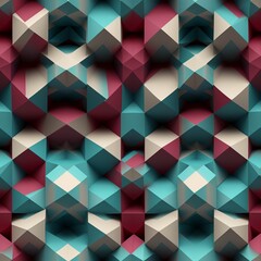 Seamless 3d abstract shapes pattern, great for wall paper and backgrounds