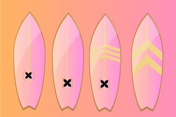 Surfboards vector