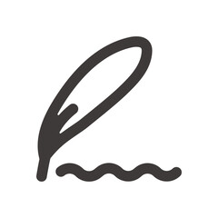 製品設計やアプリ開発やプログラミングに使える、シンプルで使いやすい羽根の付いたペンアイコン