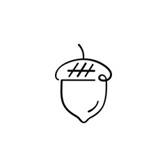 Acorn Line Style Icon Design