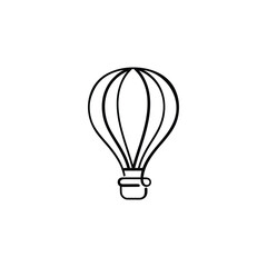 Air Balloon Line Style Icon Design