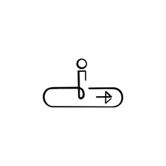 Escalator Line Style Icon Design