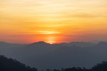 sun rise and sun set sky with cloud on a cloudy day.
