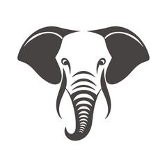 Fototapeta premium Elephant head vector logo design template isolated on white background