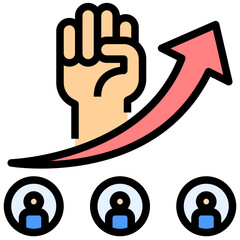 employee filled outline style icon