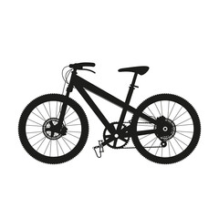 Black bicycle isolated on transparent background. PNG bicycle