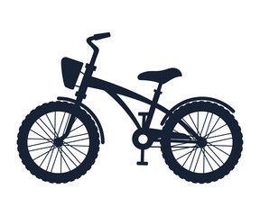 Black bicycle isolated on transparent background. PNG bicycle
