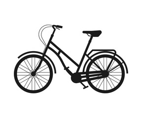 Fototapeta na wymiar Black bicycle isolated on transparent background. PNG bicycle