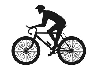 Black bicycle isolated on transparent background. PNG bicycle