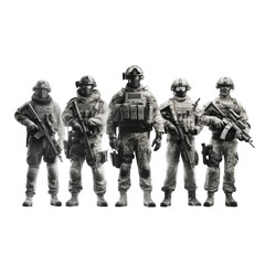 Group of soldiers in full gear
