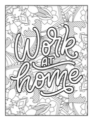 Affirmative quotes coloring page. Positive quotes. Good vibes. Coloring book for adults. Typography design. Hand drawn with inspiration word. Coloring for adult and kids. Quotes. Quotes Coloring.