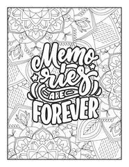 Affirmative quotes coloring page. Positive quotes. Good vibes. Coloring book for adults. Typography design. Hand drawn with inspiration word. Coloring for adult and kids. Quotes. Quotes Coloring.