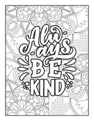 Affirmative quotes coloring page. Positive quotes. Good vibes. Coloring book for adults. Typography design. Hand drawn with inspiration word. Coloring for adult and kids. Quotes. Quotes Coloring.