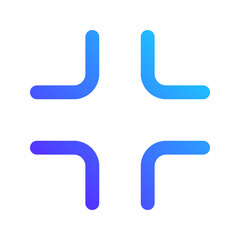 Obraz premium exit full screen gradient icon