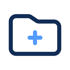 Obraz premium add folder outline color icon