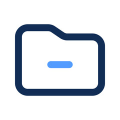 Obraz premium delete folder outline color icon