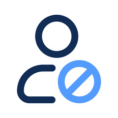 block user outline color icon