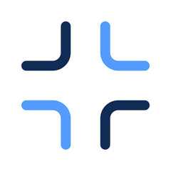 exit full screen outline color icon