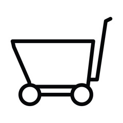 Shopping cart icon line design template isolated illustration