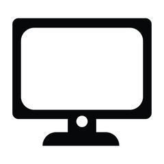 Monitor icon line design template isolated illustration