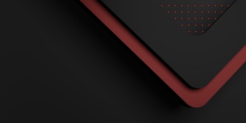 technology background black red abstract 3D illustration
