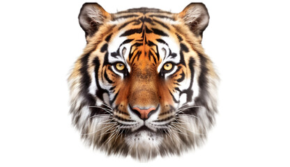 Obraz premium Tiger isolated on transparent background cutout image