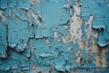 peeling blue wall background